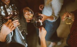 women holding wine